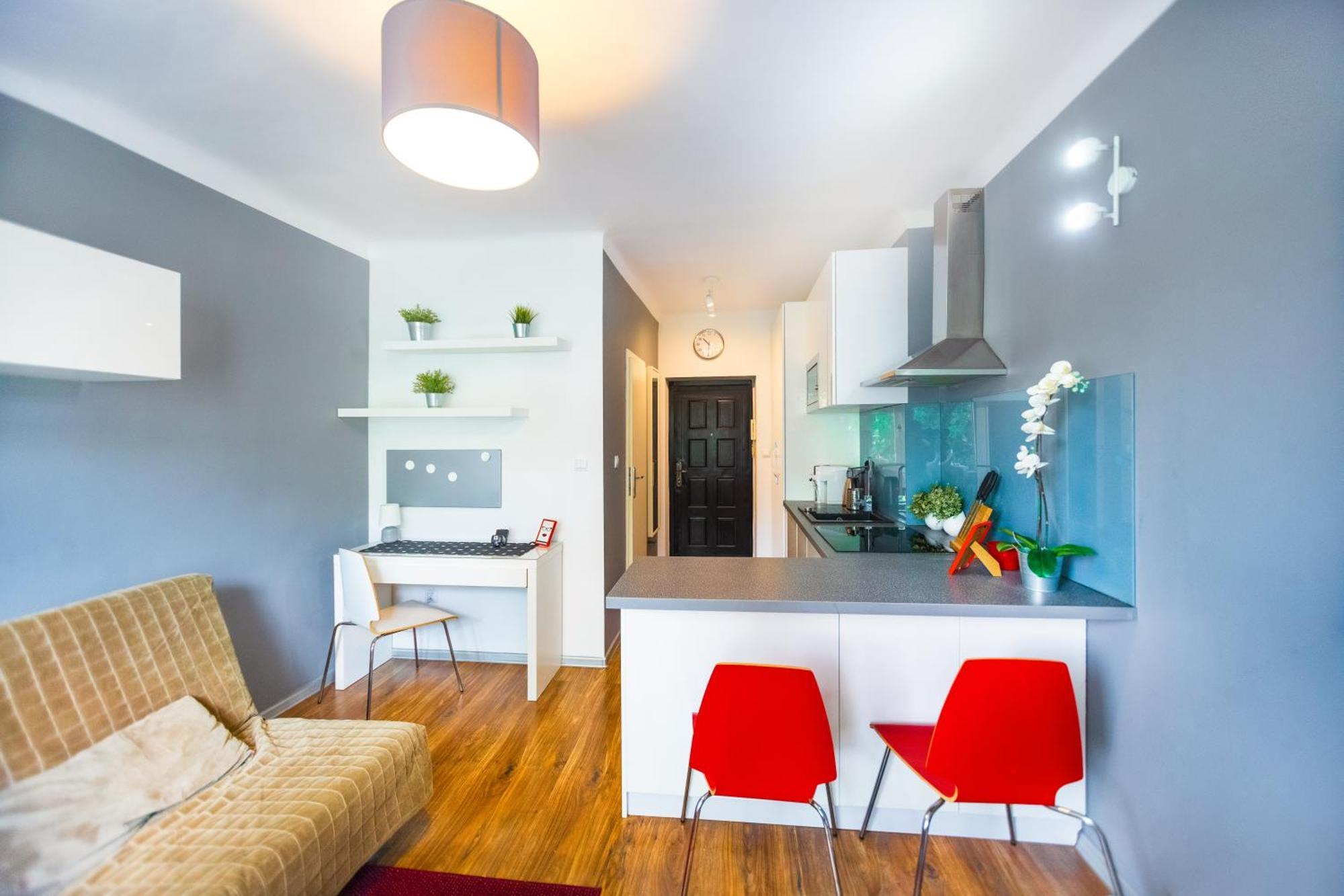 Cozy Studio Next To The Metro And City Center Varsóvia Exterior foto